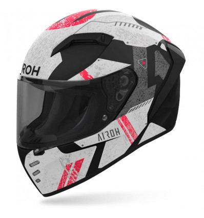 Casco integrale Airoh Connor Omega nero, bianco e rosso opaco Casco integrale Airoh Connor Omega nero, bianco e rosso opaco
