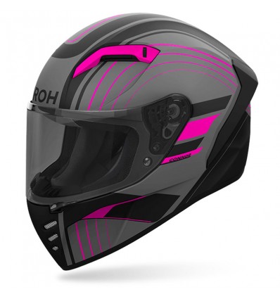 Casco integrale Airoh Connor Achieve grigio e fucsia opaco Casco integrale Airoh Connor Achieve grigio e fucsia opaco