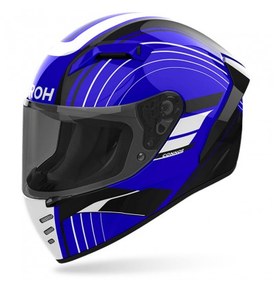 Casco integrale Airoh Connor Achieve nero e blu Casco integrale Airoh Connor Achieve nero e blu