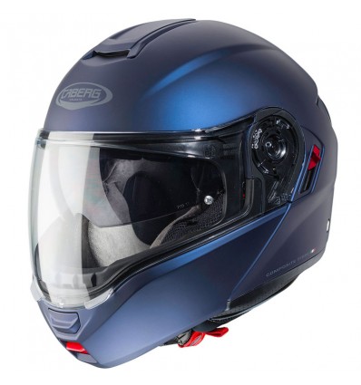 Casco Caberg Levo-X apribile doppia visiera blu metal opaco