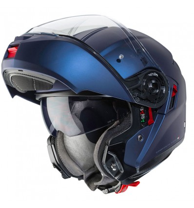 Casco Caberg Levo-X apribile doppia visiera blu metal opaco Casco Caberg Levo-X apribile doppia visiera blu metal opaco
