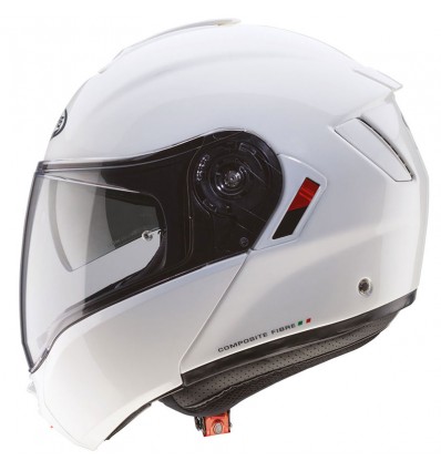 Casco Caberg Levo-X apribile doppia visiera bianco metal Casco Caberg Levo-X apribile doppia visiera bianco metal