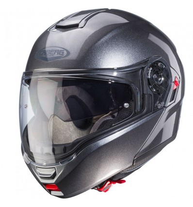 Casco Caberg Levo-X apribile doppia visiera antracite metal