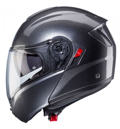 Casco Caberg Levo-X apribile doppia visiera antracite metal Casco Caberg Levo-X apribile doppia visiera antracite metal