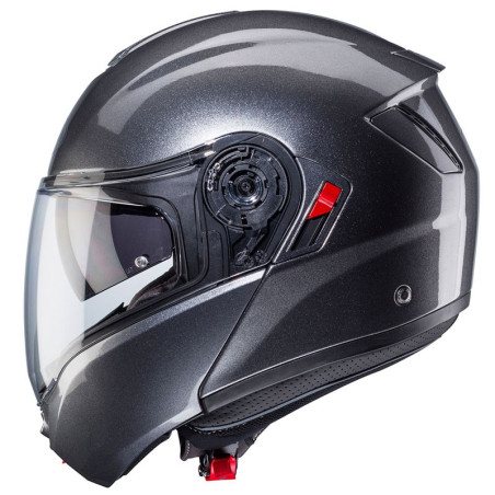 Casco Caberg Levo-X apribile doppia visiera antracite metal Casco Caberg Levo-X apribile doppia visiera antracite metal