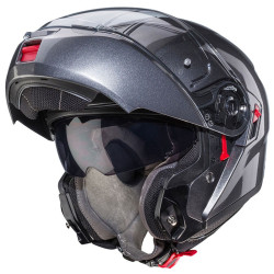 Casco Caberg Levo-X apribile doppia visiera antracite metal Casco Caberg Levo-X apribile doppia visiera antracite metal
