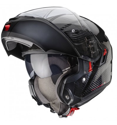 Casco Caberg Levo-X Carbon apribile doppia visiera lucido Casco Caberg Levo-X Carbon apribile doppia visiera lucido