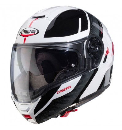 Casco Caberg Levo-X Manta apribile doppia visiera bianco e nero