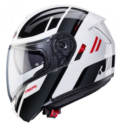 Casco Caberg Levo-X Manta apribile doppia visiera bianco e nero Casco Caberg Levo-X Manta apribile doppia visiera bianco e nero