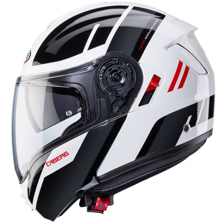 Casco Caberg Levo-X Manta apribile doppia visiera bianco e nero Casco Caberg Levo-X Manta apribile doppia visiera bianco e nero