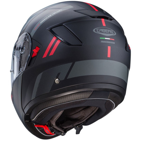 Casco Caberg Levo-X Manta apribile doppia visiera nero, grigio e rosso opaco Casco Caberg Levo-X Manta apribile doppia visiera nero, grigio e rosso opaco