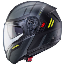 Casco Caberg Levo-X Manta apribile doppia visiera nero, grigio e giallo opaco Casco Caberg Levo-X Manta apribile doppia visiera nero, grigio e giallo opaco
