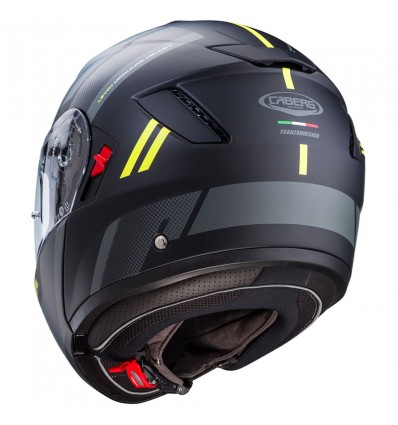 Casco Caberg Levo-X Manta apribile doppia visiera nero, grigio e giallo opaco Casco Caberg Levo-X Manta apribile doppia visiera nero, grigio e giallo opaco