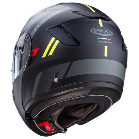 Casco Caberg Levo-X Manta apribile doppia visiera nero, grigio e giallo opaco Casco Caberg Levo-X Manta apribile doppia visiera nero, grigio e giallo opaco