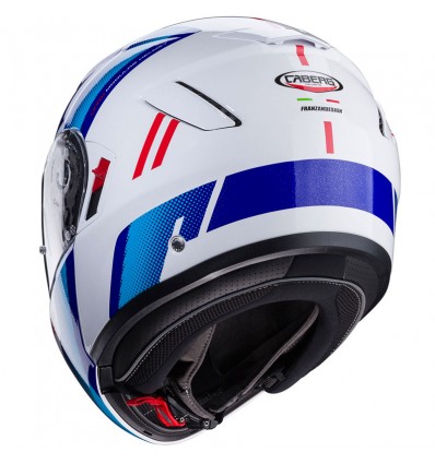 Casco Caberg Levo-X Manta apribile doppia visiera bianco, blu e rosso Casco Caberg Levo-X Manta apribile doppia visiera bianco, blu e rosso