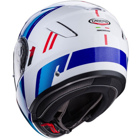 Casco Caberg Levo-X Manta apribile doppia visiera bianco, blu e rosso Casco Caberg Levo-X Manta apribile doppia visiera bianco, blu e rosso