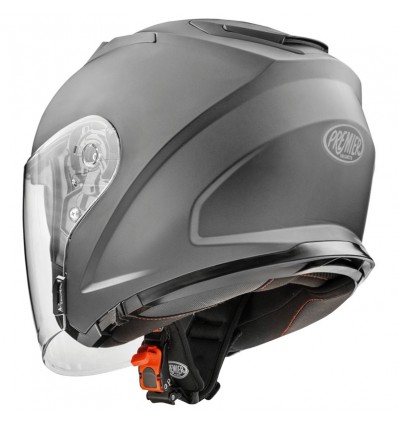 Casco Jet Premier Dokker monocolore titanio opaco Casco Jet Premier Dokker monocolore titanio opaco