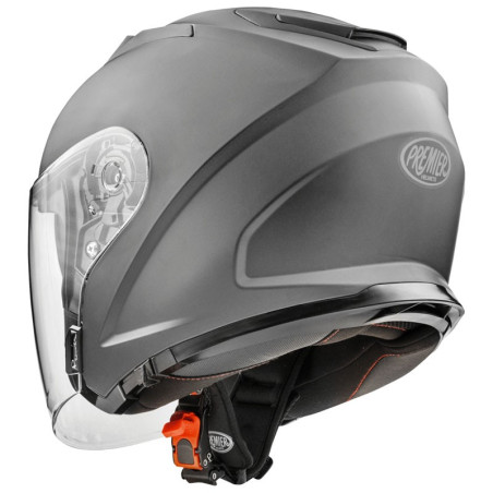 Casco Jet Premier Dokker monocolore titanio opaco Casco Jet Premier Dokker monocolore titanio opaco