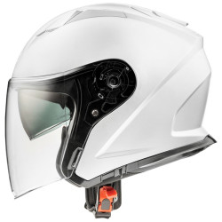 Casco Jet Premier Dokker monocolore bianco lucido Casco Jet Premier Dokker monocolore bianco lucido