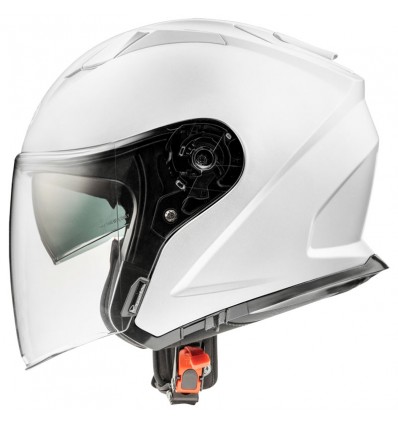 Casco Jet Premier Dokker monocolore bianco lucido Casco Jet Premier Dokker monocolore bianco lucido