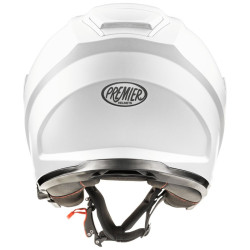 Casco Jet Premier Dokker monocolore bianco lucido Casco Jet Premier Dokker monocolore bianco lucido