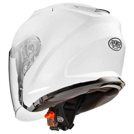 Casco Jet Premier Dokker monocolore bianco lucido Casco Jet Premier Dokker monocolore bianco lucido