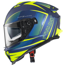 Casco integrale Premier Typhoon FR 12BM blu e giallo fluo opachi