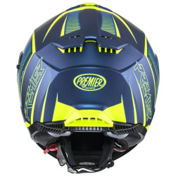 Casco integrale Premier Typhoon FR 12BM blu e giallo fluo opachi
