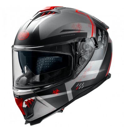 Casco integrale Premier Typhoon BA 17BM  antracite e rosso opaco