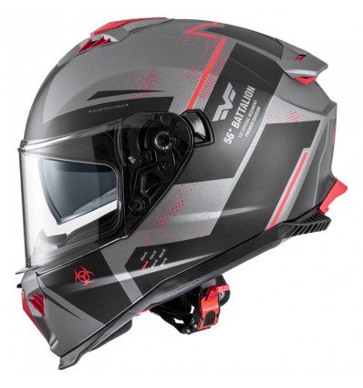 Casco integrale Premier Typhoon BA 17BM antracite e rosso opaco Casco integrale Premier Typhoon BA 17BM antracite e rosso opaco