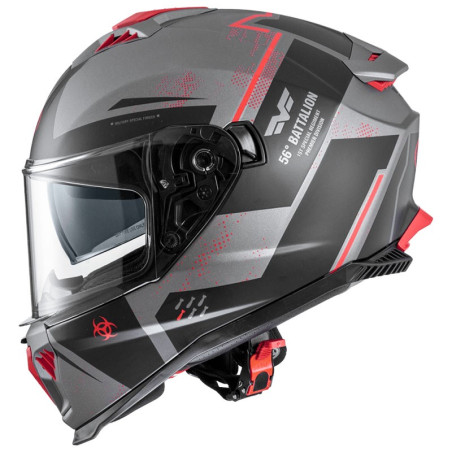 Casco integrale Premier Typhoon BA 17BM antracite e rosso opaco Casco integrale Premier Typhoon BA 17BM antracite e rosso opaco