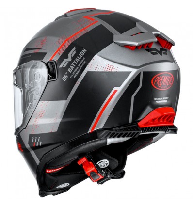 Casco integrale Premier Typhoon BA 17BM antracite e rosso opaco Casco integrale Premier Typhoon BA 17BM antracite e rosso opaco