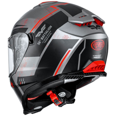 Casco integrale Premier Typhoon BA 17BM antracite e rosso opaco Casco integrale Premier Typhoon BA 17BM antracite e rosso opaco