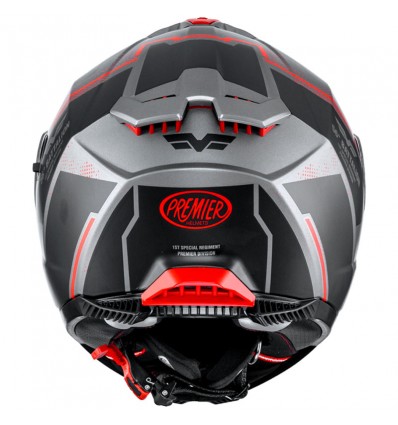 Casco integrale Premier Typhoon BA 17BM antracite e rosso opaco Casco integrale Premier Typhoon BA 17BM antracite e rosso opaco