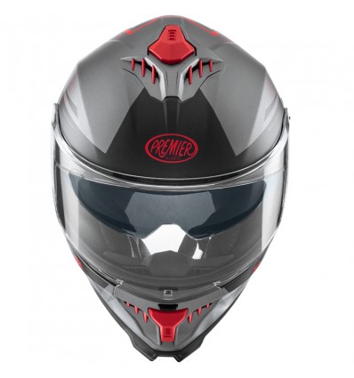 Casco integrale Premier Typhoon BA 17BM antracite e rosso opaco Casco integrale Premier Typhoon BA 17BM antracite e rosso opaco