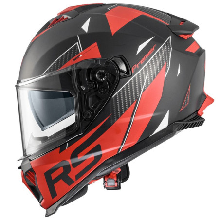 Casco integrale Premier Typhoon RS 92BM nero e rosso opaco Casco integrale Premier Typhoon RS 92BM nero e rosso opaco