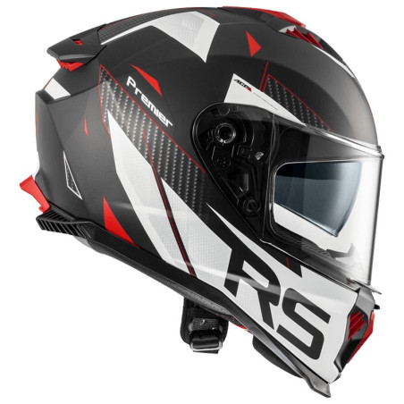 Casco integrale Premier Typhoon RS 2BM nero, bianco e rosso opaco Casco integrale Premier Typhoon RS 2BM nero, bianco e rosso opaco
