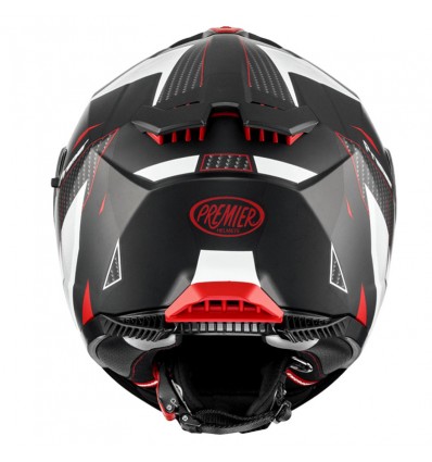 Casco integrale Premier Typhoon RS 2BM nero, bianco e rosso opaco Casco integrale Premier Typhoon RS 2BM nero, bianco e rosso opaco