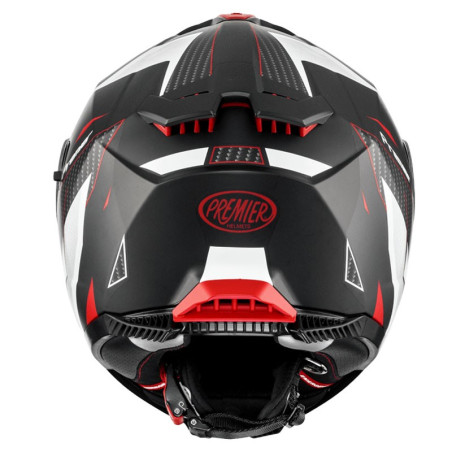 Casco integrale Premier Typhoon RS 2BM nero, bianco e rosso opaco Casco integrale Premier Typhoon RS 2BM nero, bianco e rosso opaco