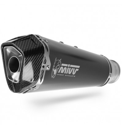 Terminale Mivv Delta Race Inox Black per Moto Guzzi V100 Mandello