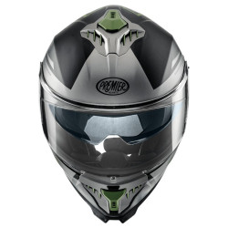 Casco integrale Premier Typhoon BA MILYBM grigio, nero e verde militare Casco integrale Premier Typhoon BA MILYBM grigio, nero e verde militare