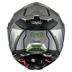Casco integrale Premier Typhoon BA MILYBM grigio, nero e verde militare Casco integrale Premier Typhoon BA MILYBM grigio, nero e verde militare