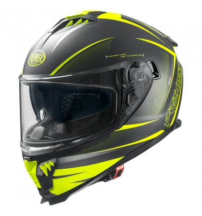 Casco integrale Premier Typhoon FR Y9BM nero e giallo fluo opaco