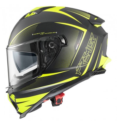 Casco integrale Premier Typhoon FR Y9BM nero e giallo fluo opaco Casco integrale Premier Typhoon FR Y9BM nero e giallo fluo opaco