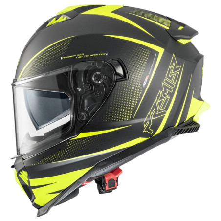 Casco integrale Premier Typhoon FR Y9BM nero e giallo fluo opaco Casco integrale Premier Typhoon FR Y9BM nero e giallo fluo opaco