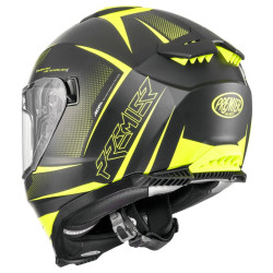 Casco integrale Premier Typhoon FR Y9BM nero e giallo fluo opaco Casco integrale Premier Typhoon FR Y9BM nero e giallo fluo opaco