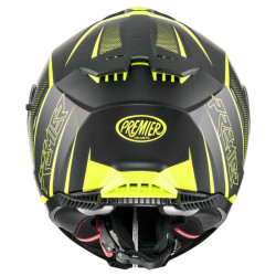 Casco integrale Premier Typhoon FR Y9BM nero e giallo fluo opaco Casco integrale Premier Typhoon FR Y9BM nero e giallo fluo opaco