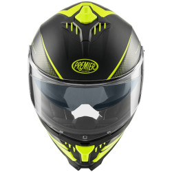 Casco integrale Premier Typhoon FR Y9BM nero e giallo fluo opaco Casco integrale Premier Typhoon FR Y9BM nero e giallo fluo opaco