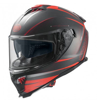 Casco integrale Premier Typhoon FR 92BM nero e rosso opaco