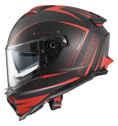 Casco integrale Premier Typhoon FR 92BM nero e rosso opaco Casco integrale Premier Typhoon FR 92BM nero e rosso opaco